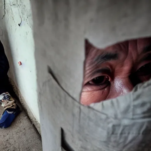 Image similar to Middle-aged Chinese man snaps a photo from a hiding place of an unsuspecting Polish woman