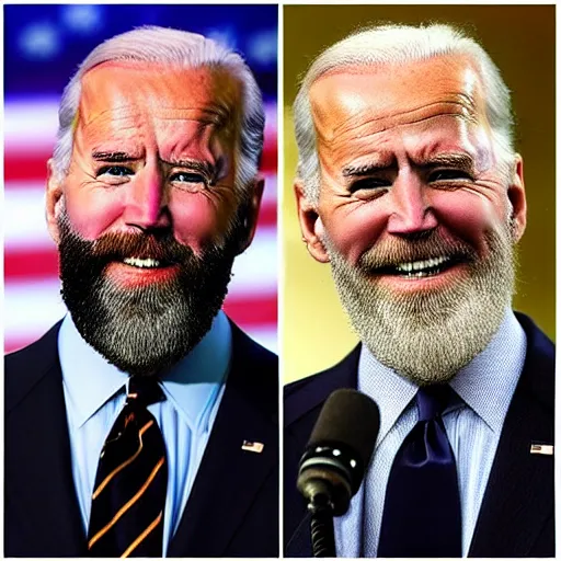 Image similar to bearded beard joe biden with a beard