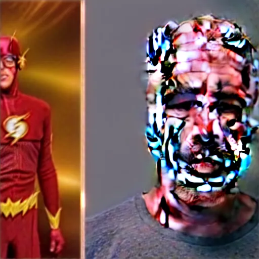 Image similar to jeffrey epstein as the flash, 8 k