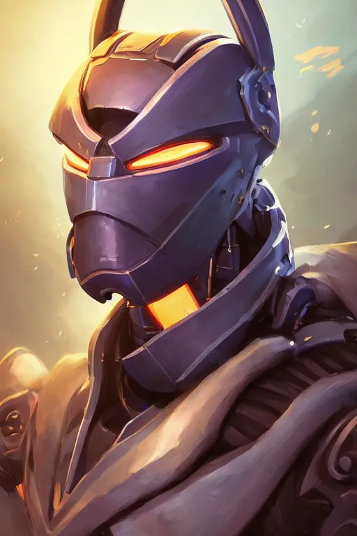 Image similar to epic mask helmet robot ninja portrait stylized as fornite style game design fanart by concept artist gervasio canda, behance hd by jesper ejsing, by rhads, makoto shinkai and lois van baarle, ilya kuvshinov, rossdraws global illumination radiating a glowing aura global illumination ray tracing hdr render in unreal engine 5