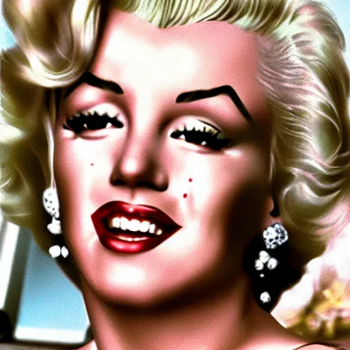 Image similar to iPhone selfie photography of marilyn monroe close up