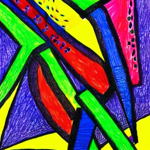 Image similar to abstract drawing outsider art style ballpoint pen