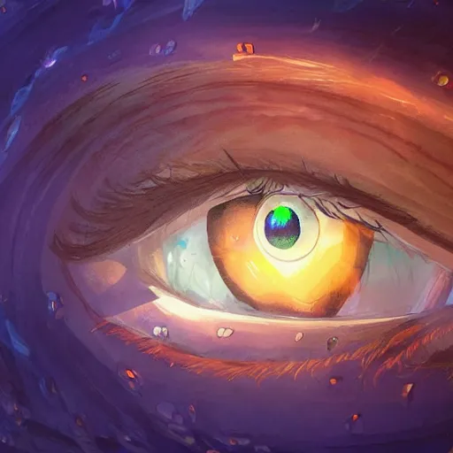 Image similar to giant eye magic spell, magic spell surrounded by magic smoke, hearthstone coloring style, epic fantasy style art, fantasy epic digital art