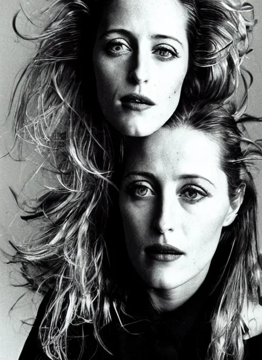 Image similar to a portrait of gillian anderson by mario testino, head shot, award winning, 1 9 9 0, 1 9 9 0 s grunge style, 1 9 9 0 grunge hairstyle, 1 9 9 0 s grunge makeup, sony a 7 r