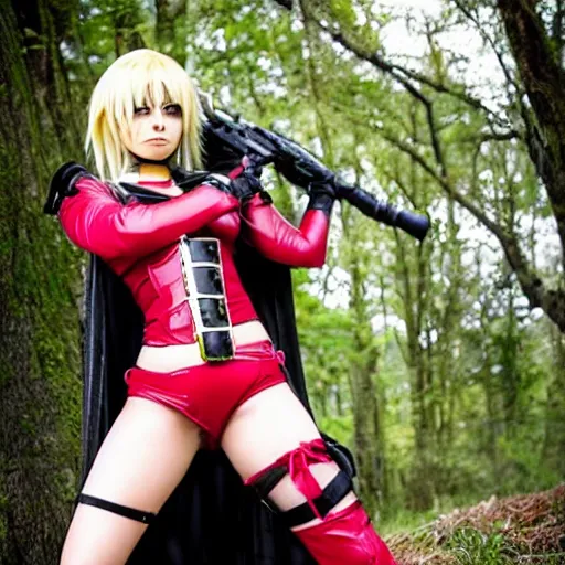 Prompt: Seras Victoria bad cosplay