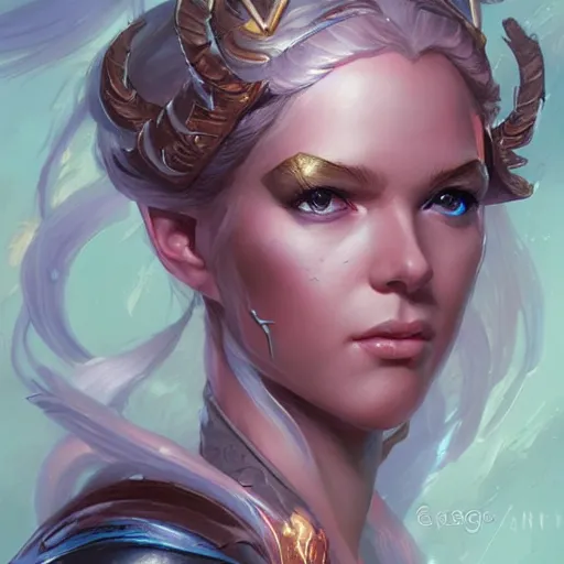 Image similar to star goddess, d & d, fantasy, portrait, highly detailed, digital painting, trending on artstation, concept art, sharp focus, illustration, art by artgerm and greg rutkowski and magali villeneuve