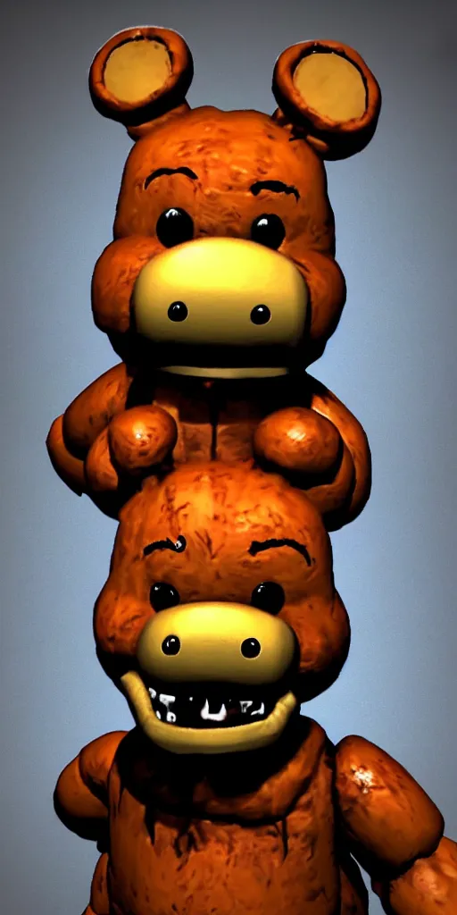 Image similar to freddy fazbear, ultra realistic, scary, horror, dark, 3 point lighting, arcade,! dream