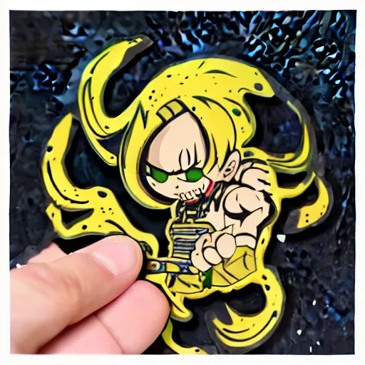 Image similar to die cut sticker, gomu gomu no gatling, splatter paint