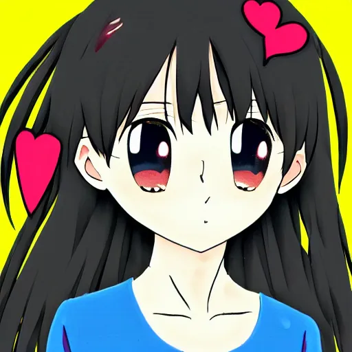 a discord pfp of a a cute anime manga girl 1 9 9 0 art