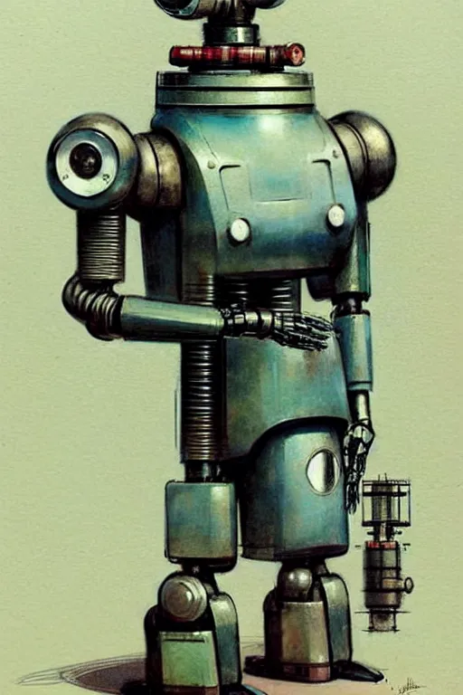 Image similar to ( ( ( ( ( 1 9 5 0 s retro future robot android science robot. muted colors. ) ) ) ) ) by jean - baptiste monge!!!!!!!!!!!!!!!!!!!!!!!!!!!!!!