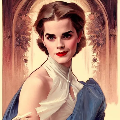 Prompt: A combination of Grace Kelly's and Emma Watson's faces as Super Girl, western, D&D, fantasy, intricate, elegant, highly detailed, digital painting, artstation, concept art, matte, sharp focus, illustration, art by Artgerm and Greg Rutkowski and Alphonse Mucha