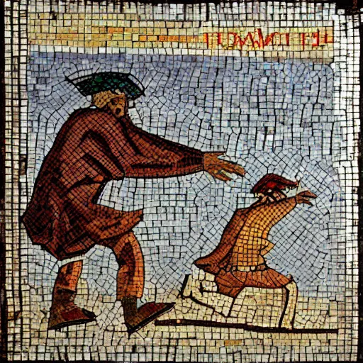 hobo jumping on a train, byzantine mosaic, | Stable Diffusion | OpenArt