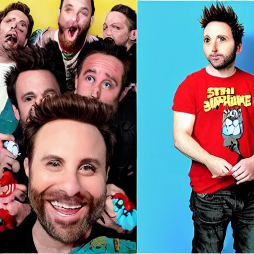 Image similar to charlie day, rat king, jersey shore