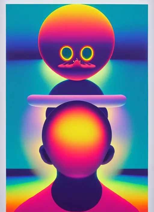 Prompt: kids see ghost by shusei nagaoka, kaws, david rudnick, airbrush on canvas, pastell colours, cell shaded, 8 k