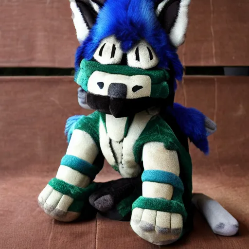 Image similar to spartan shaman wolf peyote fumo plush