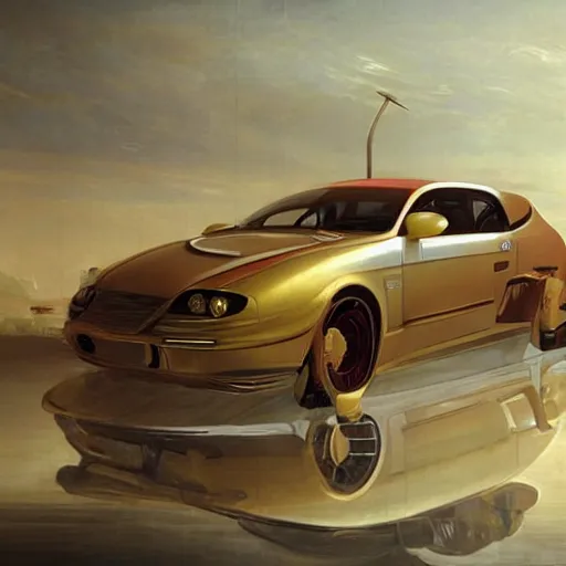 Image similar to sci-fi sport car f1 hatchback transport design organic smooth elastic forms 20% of canvas; backgroundwall structure on the coronation of napoleon painting 20% of canvas; by Jacques-Louis David, pinterest keyshot product render, cloudy plastic ceramic material shiny gloss water reflections, ultra high detail ultra realism, 4k