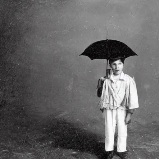 Image similar to photo of a young man holding an umbrella