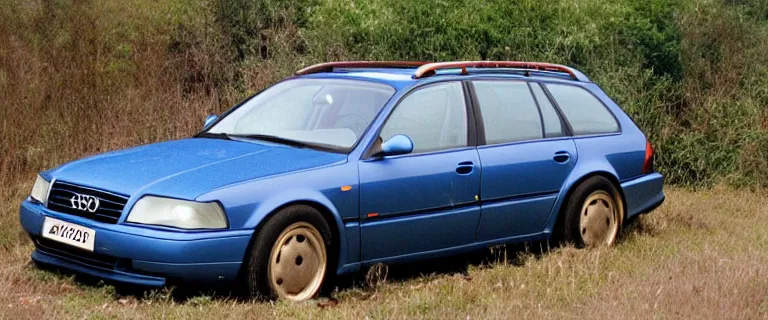 Image similar to Wrecked Denim Blue Audi A4 B6 Avant (2002), created by Barclay Shaw