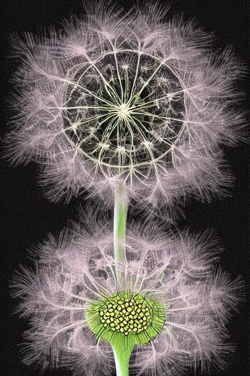 Prompt: an alien dandelion hybrid, highly detailed, digital art, sharp focus, trending on art station, anime art style