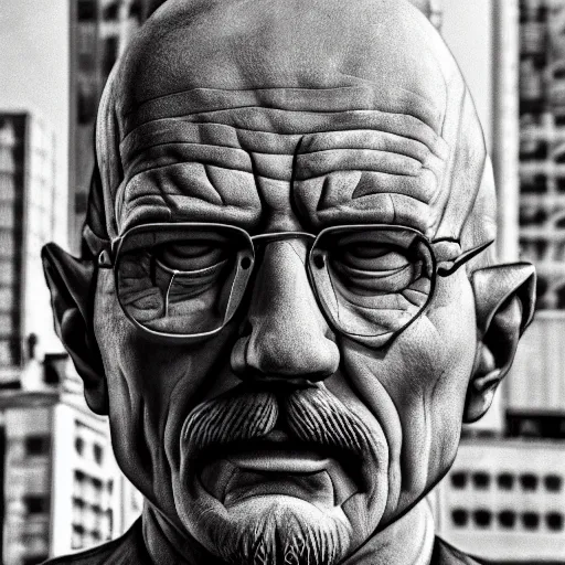 Image similar to extremely detailed renaissance sculpture of walter white by michelangelo, standing in times square, 3 d render, hyper detailed, sharp focus, 8 k resolution