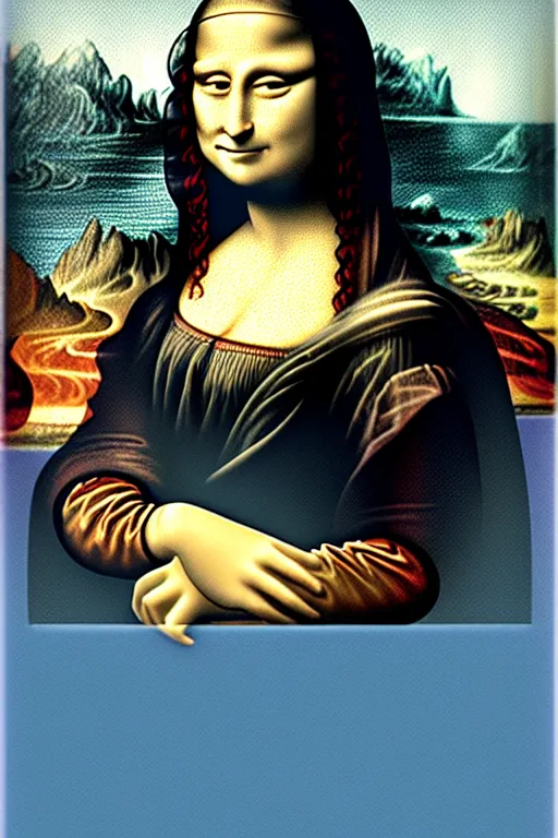 Image similar to mona lisa in space suit by flooko