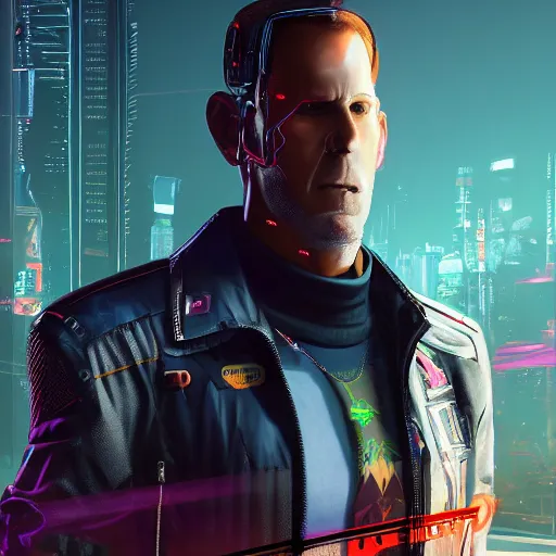 Prompt: nick bostrom portrait in cyberpunk 2 0 7 7 cp 2 0 7 7 3 8 4 0 x 2 1 6 0