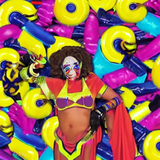 Image similar to kamala as 2 0 0 0's candy raver