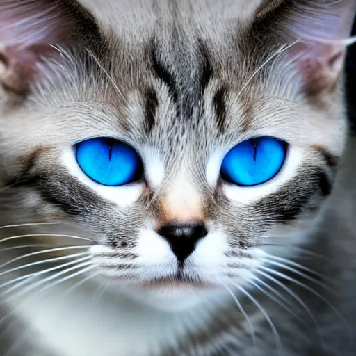 Prompt: cat with blue eyes