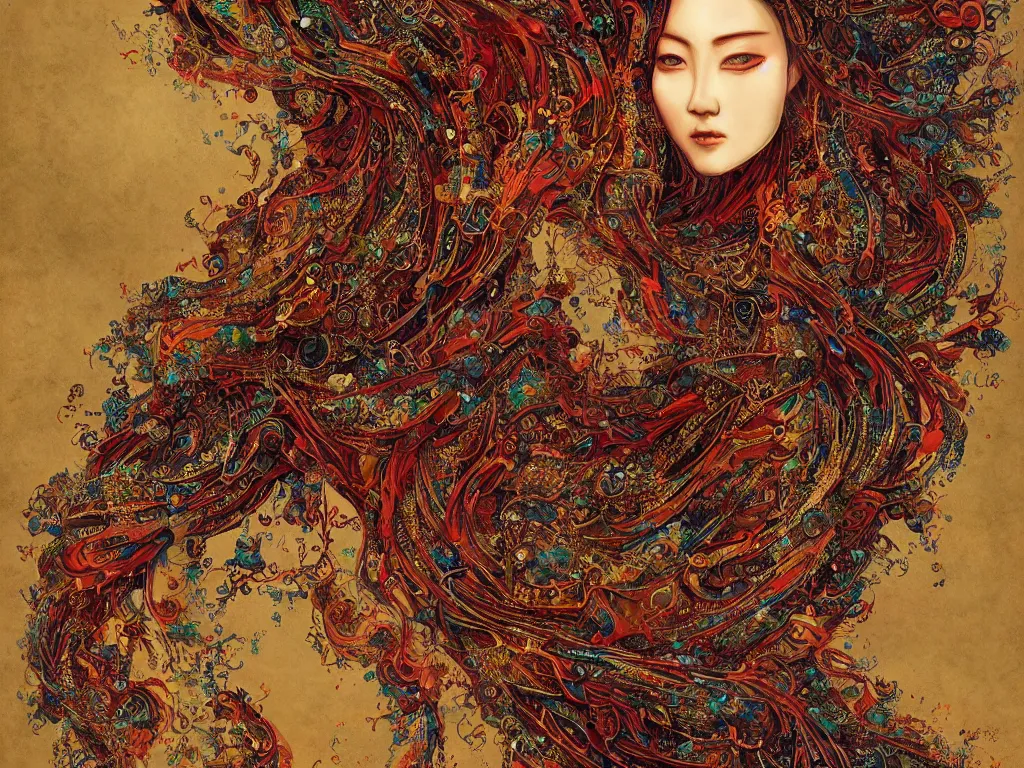 Image similar to rich deep colors, silent and boundless, standing alone without change, yet pervading all without fail, it may be regarded as the mother of the world. i do not know its name i style it tao. trending on art station, intricate detail, highly detailed, atmospheric