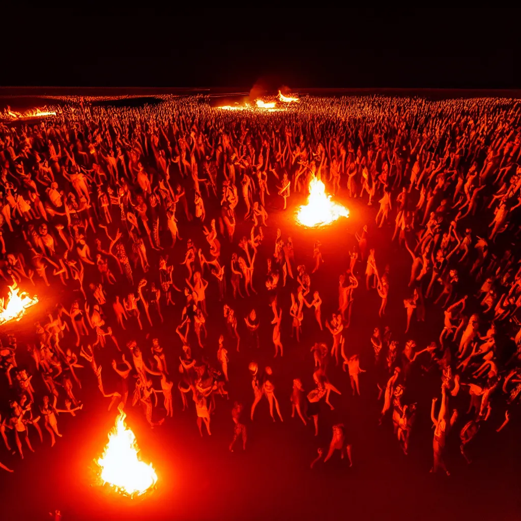 Image similar to dancefloor kismet, revellers, front left speaker, fire, night, the australian desert, zaha hadid, xf iq 4, 1 5 0 mp, 5 0 mm, f 1. 4, iso 2 0 0, 1 / 1 6 0 s, dawn, golden ratio, rule of thirds