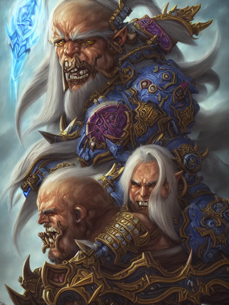 Prompt: World of Warcraft legendary character portrait drawn by Katsuhiro Otomo, photorealistic style, intricate detailed oil painting, detailed illustration, oil painting, painterly feeling, centric composition singular character