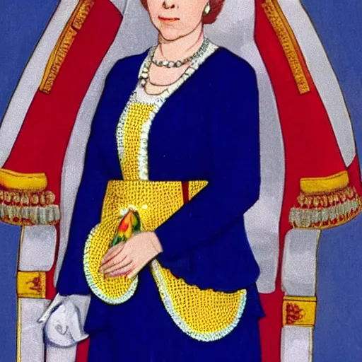 Image similar to banana queen of england elizabeth.