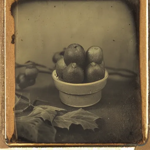 Image similar to tintype photo of expired fruit