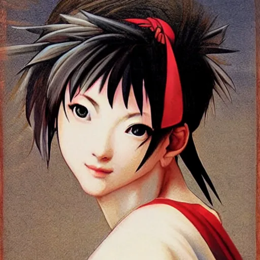 Prompt: sakura from streetfighter, beautiful, cute, painting by caravaggio, highly detailed, complex