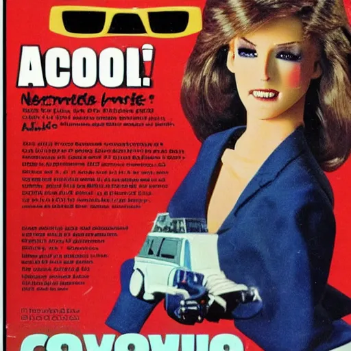 Image similar to cool 1 9 8 0 s action figurine magazine ad photo