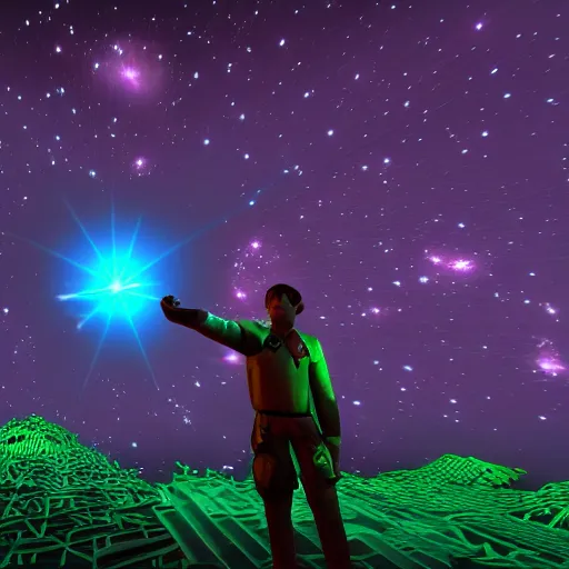 Image similar to soyjak pointing at an glowing anomaly