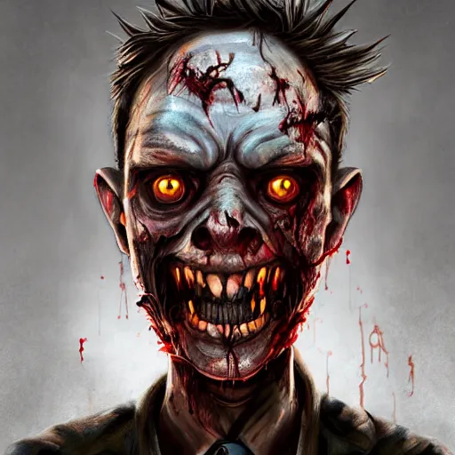 Prompt: highly detailed horrible zombie portrait, grimdark urban game icon, stylized digital illustration, radiating a glowing aura, global illumination, ray tracing, hdr, fanart arstation by ian pesty and katarzyna bek - chmiel