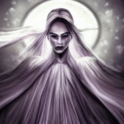 Image similar to impossibly beautiful demonic ghost, trending on nightstation