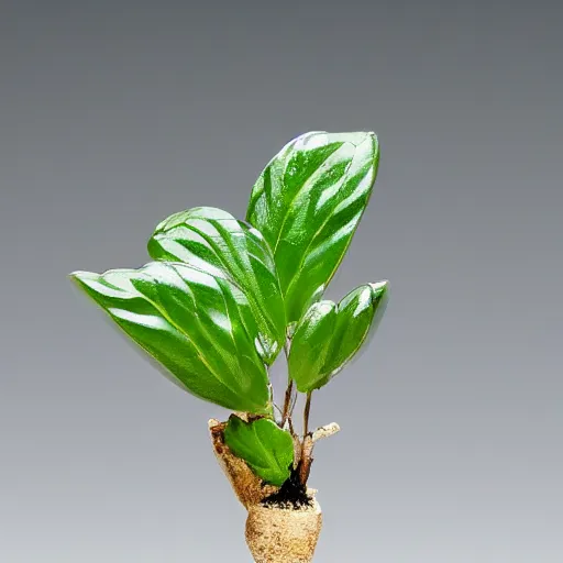 Image similar to a plant with a cut polished emerald gemstone growing from it