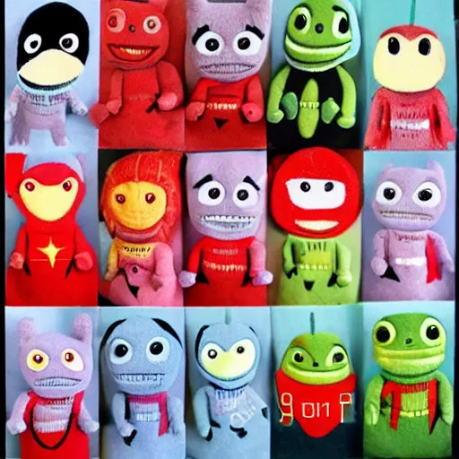 Image similar to ugly doll characters, high quality,