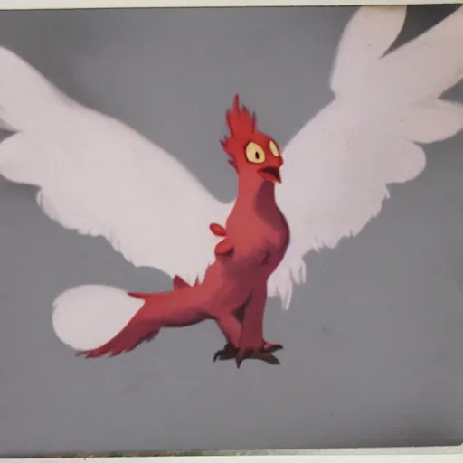 Image similar to 1 9 5 0 s polaroid picture of moltres