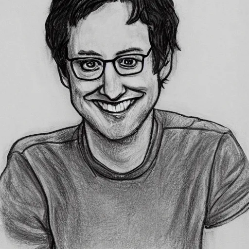 Prompt: drawing of richard from silicon valley