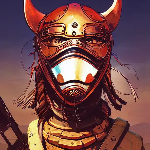 Image similar to cyberpunk viking helmet mask warrior goddess robot ninja fantasy, art gta 5 cover, official fanart behance hd artstation by jesper ejsing, by rhads, makoto shinkai and lois van baarle, ilya kuvshinov, ossdraws