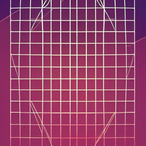 Image similar to minimalist poster of a synthwave wireframe intergalactic planetary future space vehicles that look super stylish. neofuturism. grid. lines