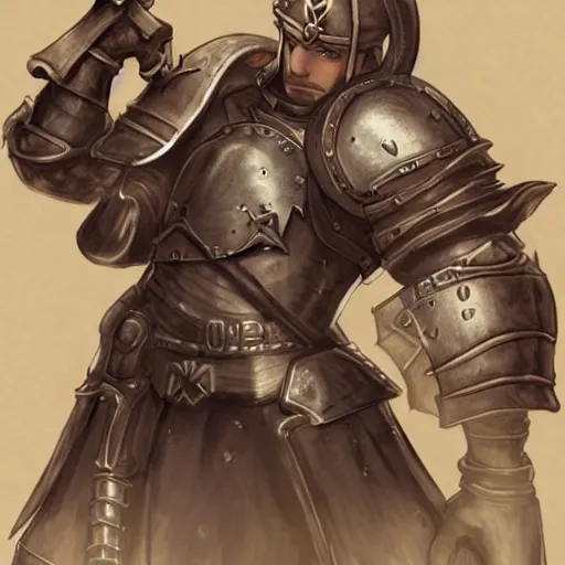 Image similar to heroic portrait of a holy crusader medieval beaver, final fantasy tactics character design, character art, pencil sketch, highly detailed, Akihiko Yoshida,