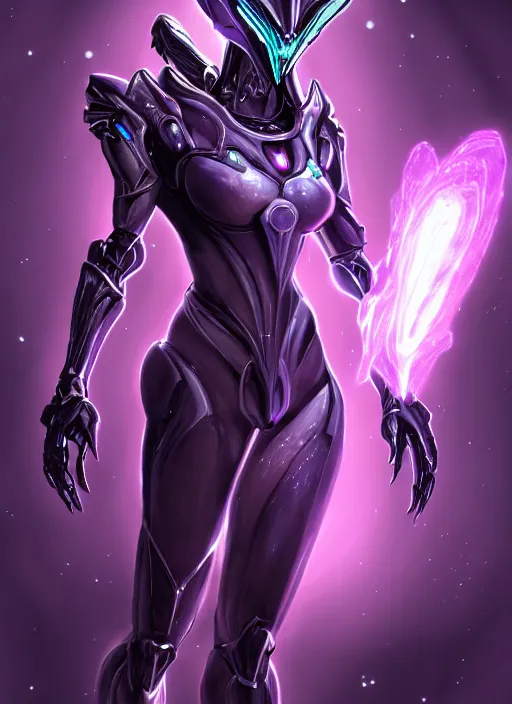 Prompt: cinematic goddess close shot, galactic sized proportional stunning beautiful hot female warframe, sleek mecha female dragon head, metal ears, led purple eyes, smooth fuschia skin, smooth silver armor, floating in space, holding a galaxy, epic proportions, epic size, epic scale, furry art, dragon art, giantess art, warframe fanart, furaffinity, octane