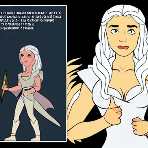 Image similar to Daenerys Targaryen in the style of SMBC