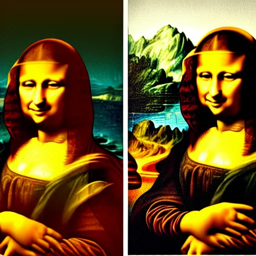 Image similar to Benjamin Netanyahu as the Mona Lisa, by Leonardo De Vinci