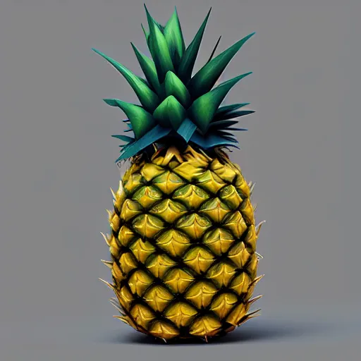 Image similar to a pokemon that looks like a pineapple, the pineapple that is laughing ， trending on art station. unreal engine.