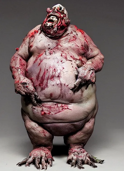 Image similar to Image on the store website, eBay, Wonderfully detailed 80mm Resin figure of a fat ugly monster with bloody dirty skin .